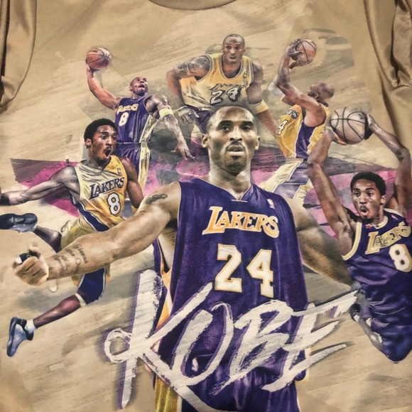 NBA Los Angeles Lakers vintage all over print crewneck Kobe BryantAwesome size L - Picture 4 of 4